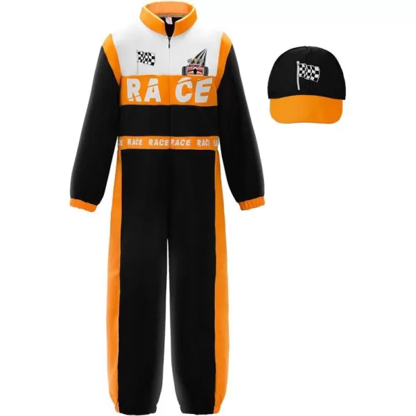 ReliBeauty Race Car Driver Costume Boys Toddler Jumpsuit with Peaked CapReliBeauty Race Car Driver Costume Boys Toddler Jumpsuit with Peaked Cap