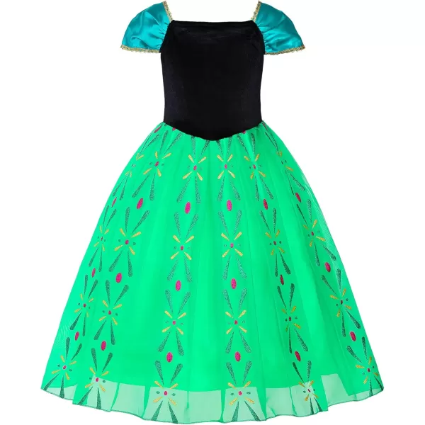 Girls Princess Costume Dress up Green with AccessoriesGreen