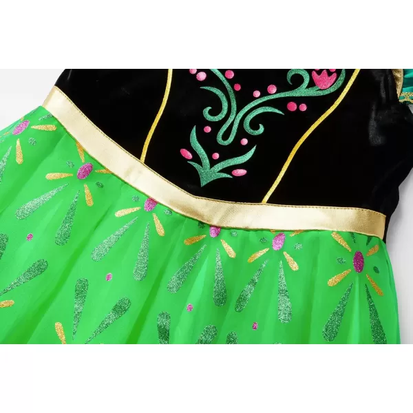 Girls Princess Costume Dress up Green with AccessoriesGreen