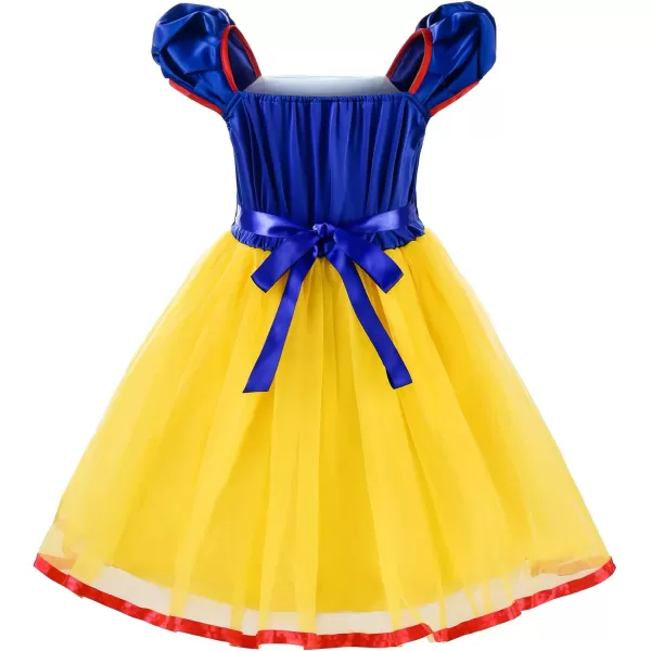 ReliBeauty Girls Elastic Waist Backless Princess Dress CostumeYellowwith Accessories