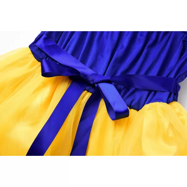 ReliBeauty Girls Elastic Waist Backless Princess Dress CostumeYellowwith Accessories