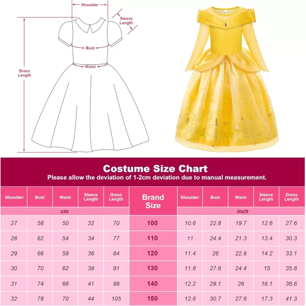 ReliBeauty Little Girls Princess Costume Dress up with AccessoriesYellownew