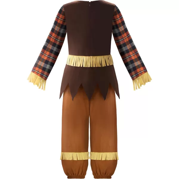 ReliBeauty Halloween Patchwork Scarecrow Costume Kids Boys Girls Set