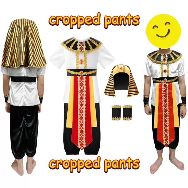 ReliBeauty Egyptian Costume Kids Boys Halloween Pharaoh Costume for Boys