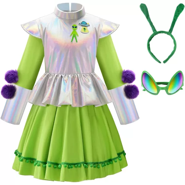 ReliBeauty Alien Costume for Girls Costume Kids Halloween Toddler