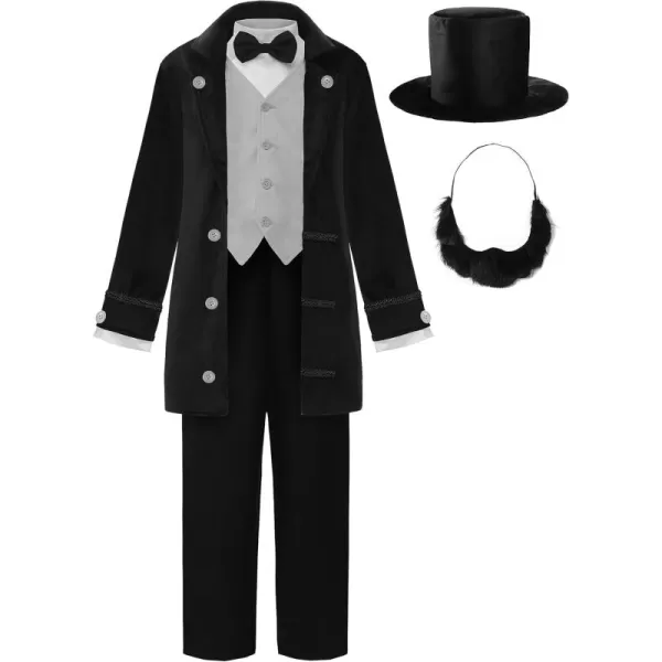 ReliBeauty Abraham Lincoln Costume Kids Douglass Costume for Boys