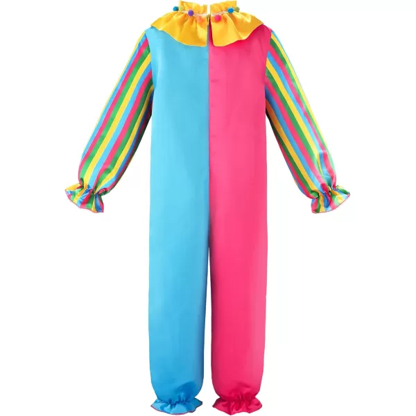 imageReliBeauty Clown Costume for Kids Boys and Girls Circus Costume Toddler with Wig