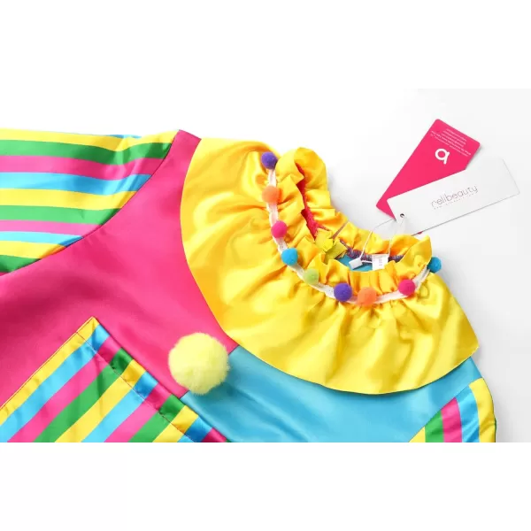 imageReliBeauty Clown Costume for Kids Boys and Girls Circus Costume Toddler with Wig