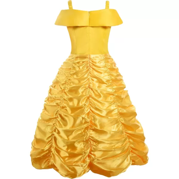 imageReliBeauty Little Girls Princess Costume Dress up with Accessories YellowYellowwith Accessories