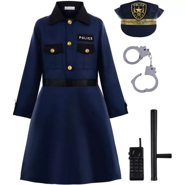 imageReliBeauty Girls Police Costume Halloween DressNavy