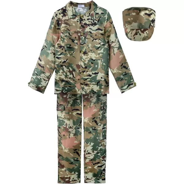 imageReliBeauty Soldier Costume Army Camouflage UniformCamouflage