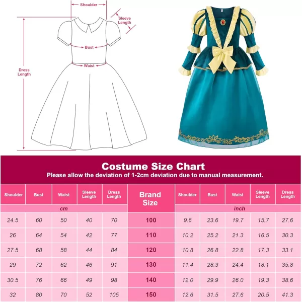 imageReliBeauty Deluxe Little Girls Princess Dress Adventures Medieval Costume