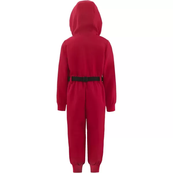 imageReliBeauty Red Cosplay Jumpsuit for Kids Christmas Cosplay Costume for Kids RedRed