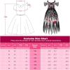 imageReliBeauty Ghost Zombie Bride Costume for Girls with Veil and FlowerBlack