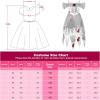 imageReliBeauty Ghost Zombie Bride Costume for Girls with Veil and FlowerWhite