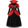 imageReliBeauty Mediaeval Deluxe Vampire Costume for Girls Halloween Dress with Necklace