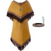 imageReliBeauty Girls Native Costume Kids Dress OutfitYellow