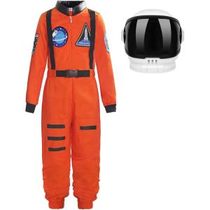 imageReliBeauty Boys Girls Kids Children Astronaut Role Play CostumeOrangewith Helmet