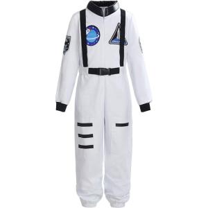 imageReliBeauty Boys Girls Kids Children Astronaut Role Play CostumeWhite