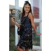 imageReliBeauty 1920s Girls Flapper Dress roaring 20s Costume with Accessories for Halloween ampamp Themed PartiesBlack