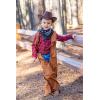 imageReliBeauty Kids Cowboy Costume for Boys Cosplay Costumes Birthday Party Christmas Halloween Dress up Gift for Kids 4 SetsRed