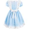 imageReliBeauty Princess Deluxe Glittering Halloween Dress with Apron Bow Hair BandRainbow