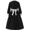 imageReliBeauty Pilgrim Costume for Girls Colonial Girl Costume Dress Round neckline