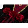 imageReliBeauty Mediaeval Vampire Costume for Girls with Necklace Deluxe Vampire Costume KidsBlack