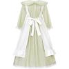 imageReliBeauty Pioneer Girl Costume with Accessories Prairie Dress Girls GreenGreen