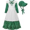 imageReliBeauty Pioneer Girl Dress Colonial Prairie CostumeGreen