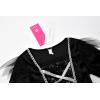 imageReliBeauty Fallen Angel Costume Black Dress for Girl with Halo and WingsBlack