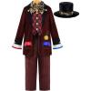 imageReliBeauty Kids Halloween Costume Boys Character Cosplay Outfit for World Book Day