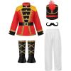 imageReliBeauty Nutcracker Costume for Boys Toy Soldier Uniform with Hat ampamp Boot CoversRed