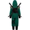 image:imageReliBeauty Green Ninja Kids Costume for Boys suit with Deluxe Ninja Accessories