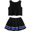 image:imageReliBeauty Cheerleader Costume for Girls Cheer Uniform OutfitBlack New