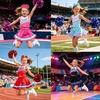 image:imageReliBeauty Cheerleader Costume for Girls Cheer Uniform OutfitRed New