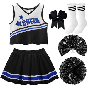 image:imageReliBeauty Cheerleader Costume for Girls Cheer Uniform OutfitBlack New