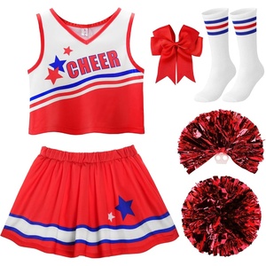 image:imageReliBeauty Cheerleader Costume for Girls Cheer Uniform OutfitRed New