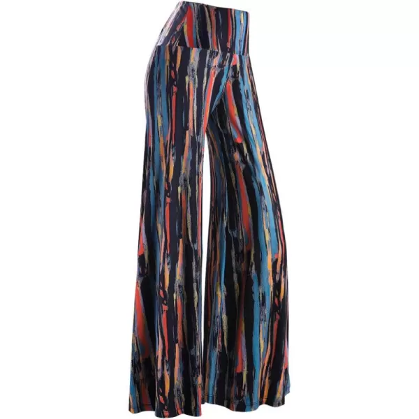 Arolina Womens Stretchy Wide Leg Palazzo Lounge Pants Casual Comfy High Waist Palazzo PantsFloral 10