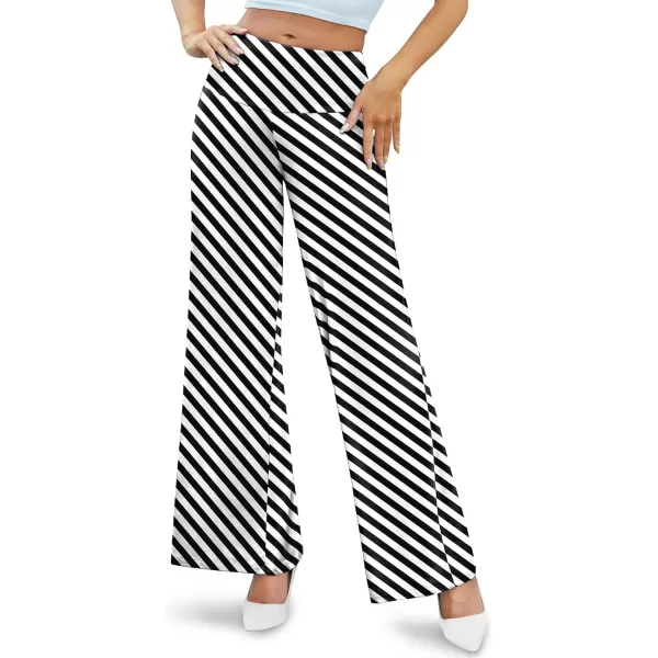 Arolina Womens Stretchy Wide Leg Palazzo Lounge Pants Casual Comfy High Waist Palazzo PantsBlack Twill