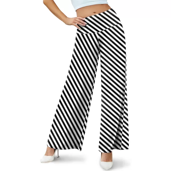 Arolina Womens Stretchy Wide Leg Palazzo Lounge Pants Casual Comfy High Waist Palazzo PantsBlack Twill