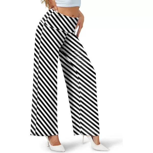 Arolina Womens Stretchy Wide Leg Palazzo Lounge Pants Casual Comfy High Waist Palazzo PantsBlack Twill
