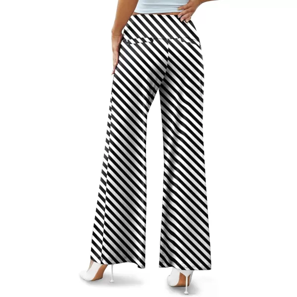 Arolina Womens Stretchy Wide Leg Palazzo Lounge Pants Casual Comfy High Waist Palazzo PantsBlack Twill