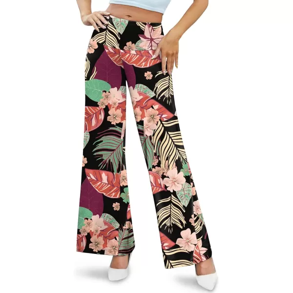 Arolina Womens Stretchy Wide Leg Palazzo Lounge Pants Casual Comfy High Waist Palazzo PantsColorful Summer