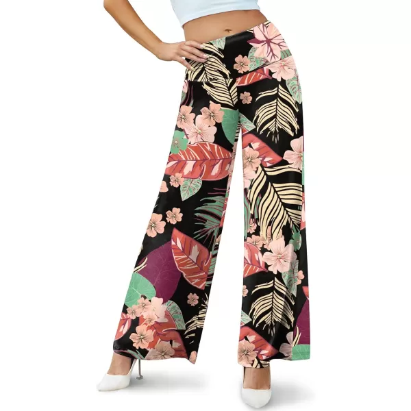 Arolina Womens Stretchy Wide Leg Palazzo Lounge Pants Casual Comfy High Waist Palazzo PantsColorful Summer