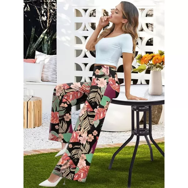 Arolina Womens Stretchy Wide Leg Palazzo Lounge Pants Casual Comfy High Waist Palazzo PantsColorful Summer