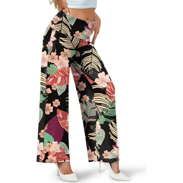 Arolina Womens Stretchy Wide Leg Palazzo Lounge Pants Casual Comfy High Waist Palazzo PantsColorful Summer