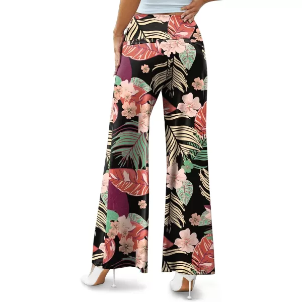 Arolina Womens Stretchy Wide Leg Palazzo Lounge Pants Casual Comfy High Waist Palazzo PantsColorful Summer