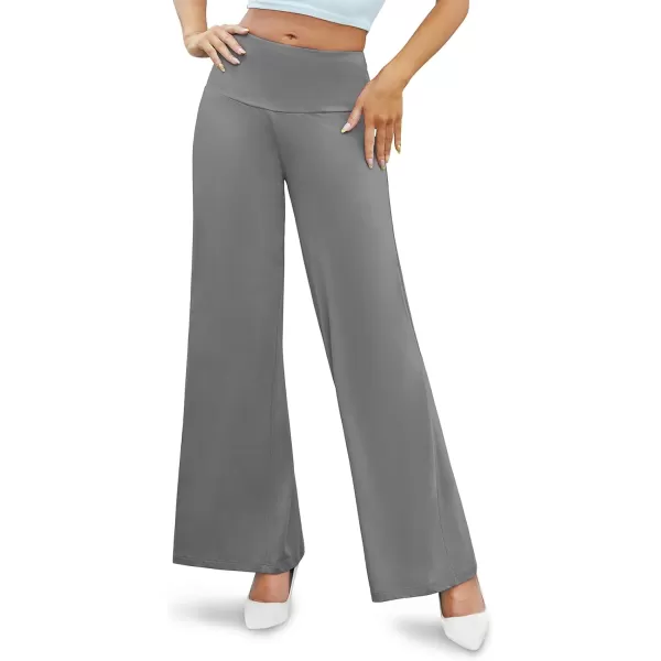 Arolina Womens Stretchy Wide Leg Palazzo Lounge Pants Casual Comfy High Waist Palazzo PantsDarkgrey