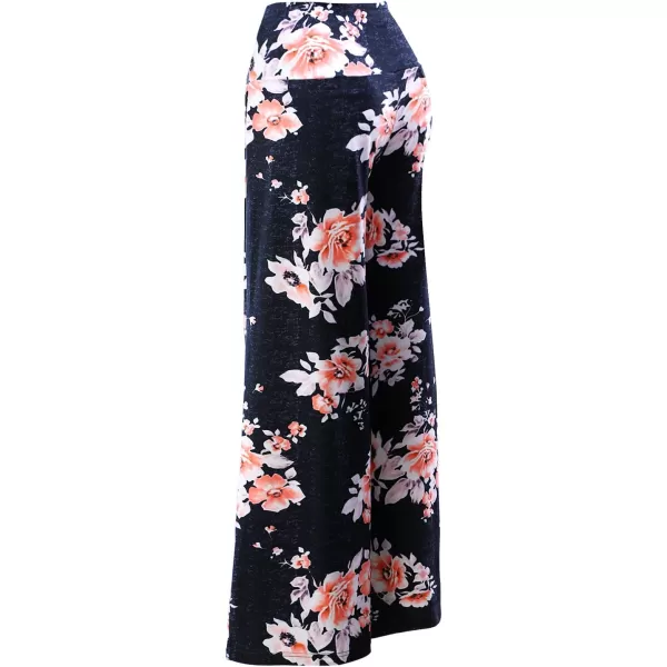 Arolina Womens Stretchy Wide Leg Palazzo Lounge Pants Casual Comfy High Waist Palazzo PantsFloral 5